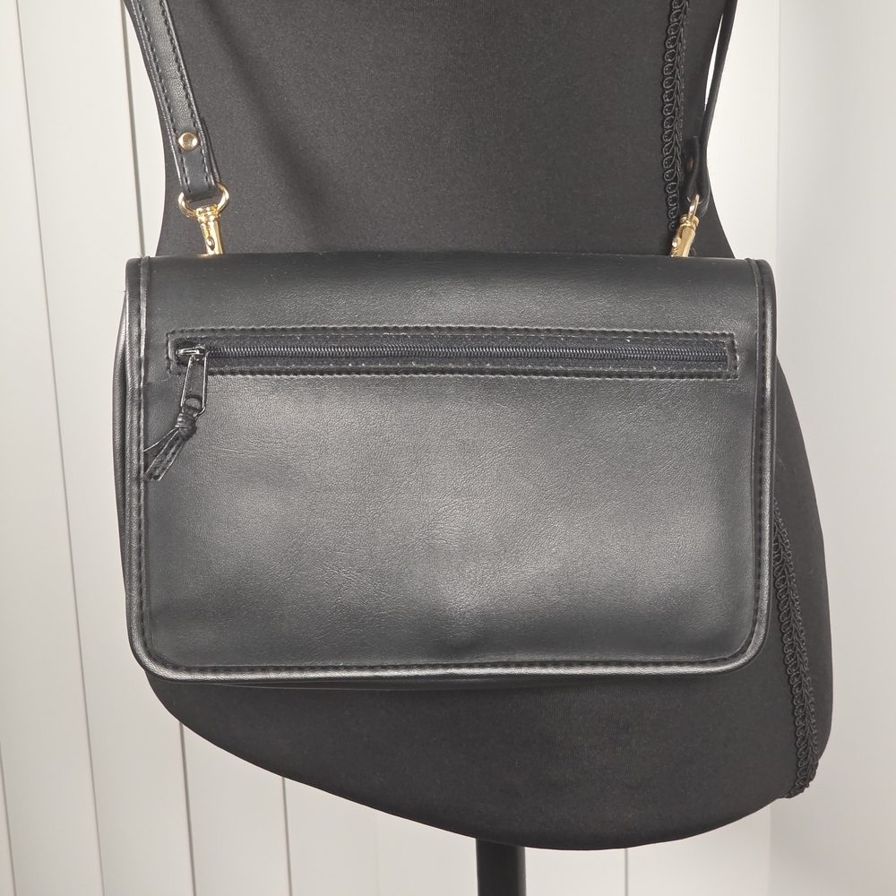 Coach 9375 Vintage Black Leather Organizer Crossbody — Made in USA - Picture 3 of 16